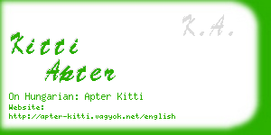 kitti apter business card